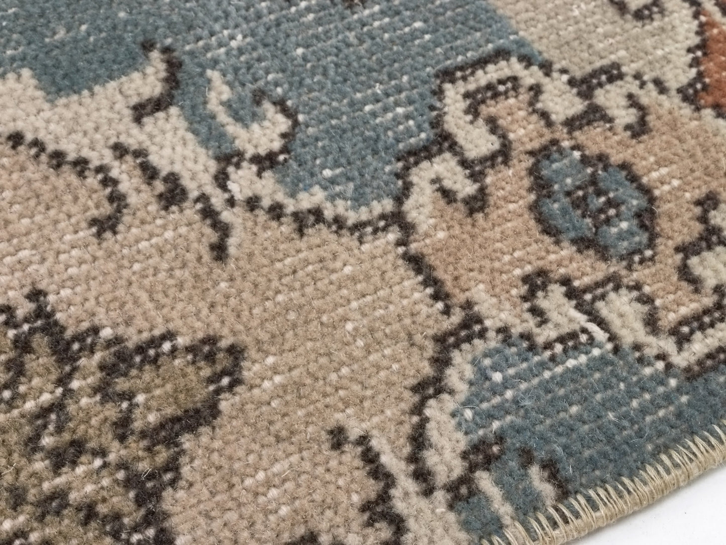 Bohemian Art Deco Oushak Rug, Checked Vintage Carpet Rug, 4x8 Rug, TURKİSH RUG, Handmade Area Rug, Entryway rug, Turkey rug, 8871