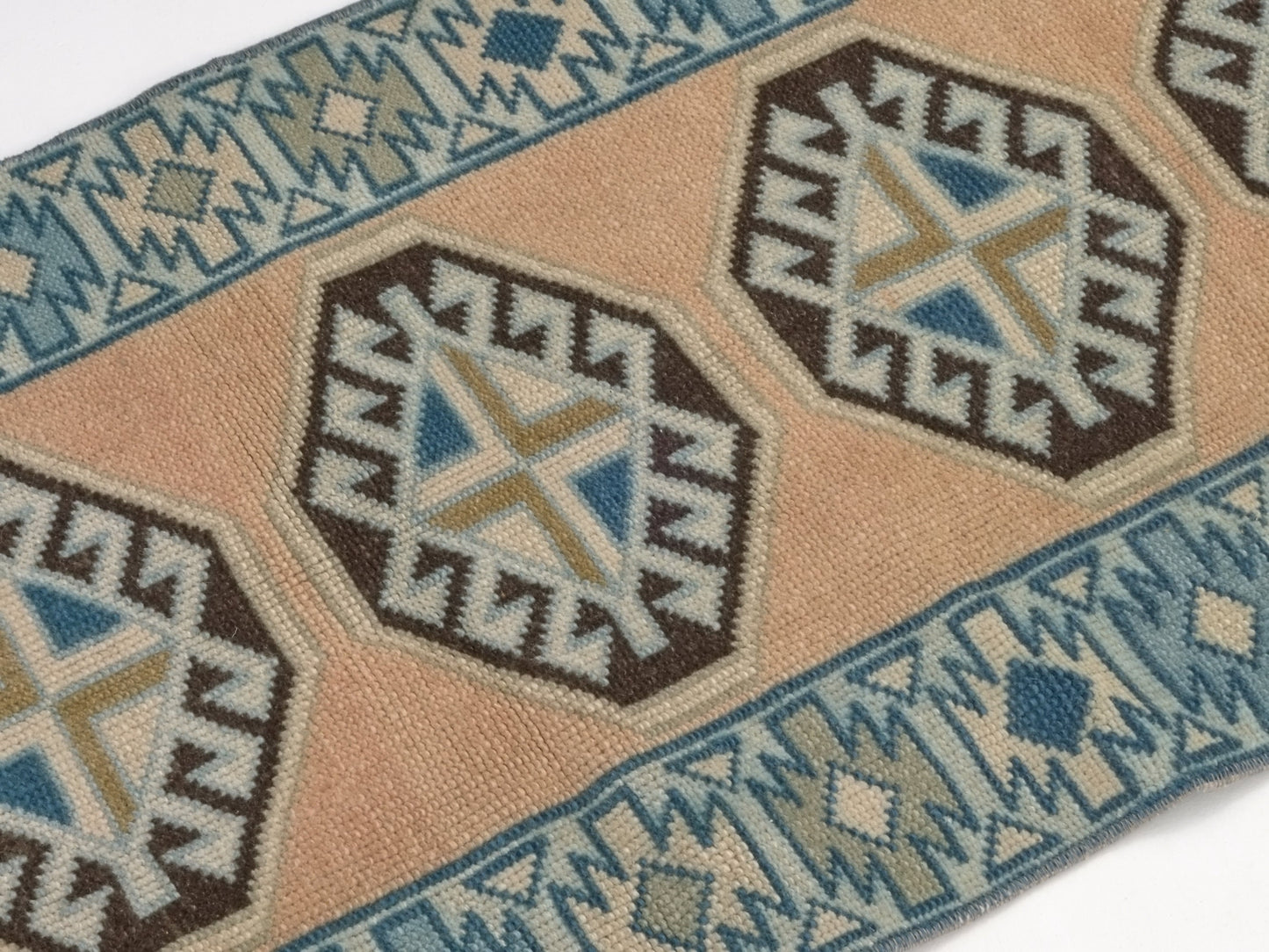 Vintage Hallway Runner, Oushak Turkish Runner Rug, Carpet Runner, Rug Runner 2x9, Kitchen Runner Rug, Bedroom rug, Entryway Rug, 8764