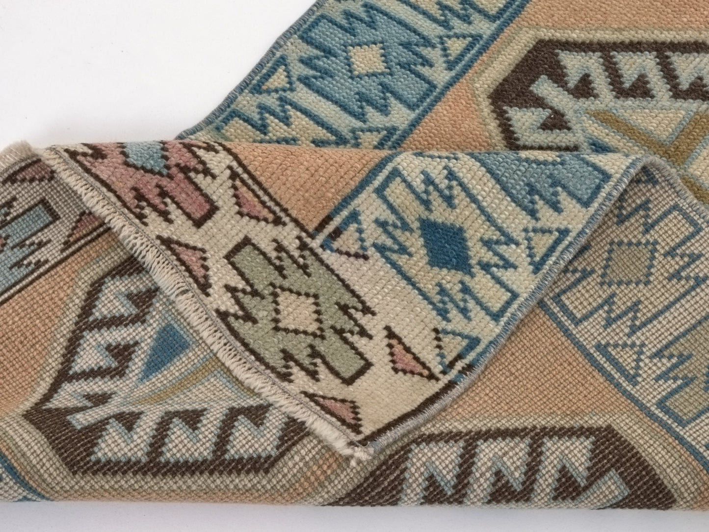 Vintage Hallway Runner, Oushak Turkish Runner Rug, Carpet Runner, Rug Runner 2x9, Kitchen Runner Rug, Bedroom rug, Entryway Rug, 8764