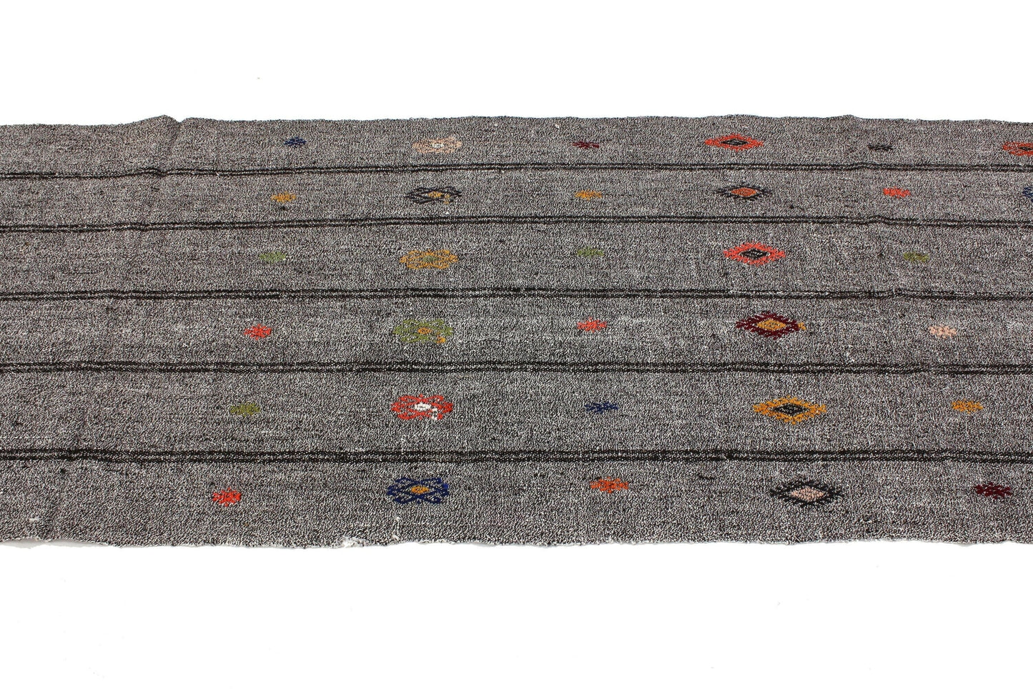3x16 Extra Long Floor Gray Vintage Turkish Kilim Runner Rug, Decorative Stair Hallway Rug,4759