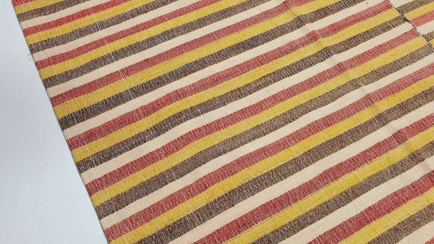 Boho Striped Kilim rug, Area Bohemian rug, Vintage kilim, Eclectic rug, 6x8 Kilim rug, Bedroom rug, Nursery Rug, Kid room rug, 103