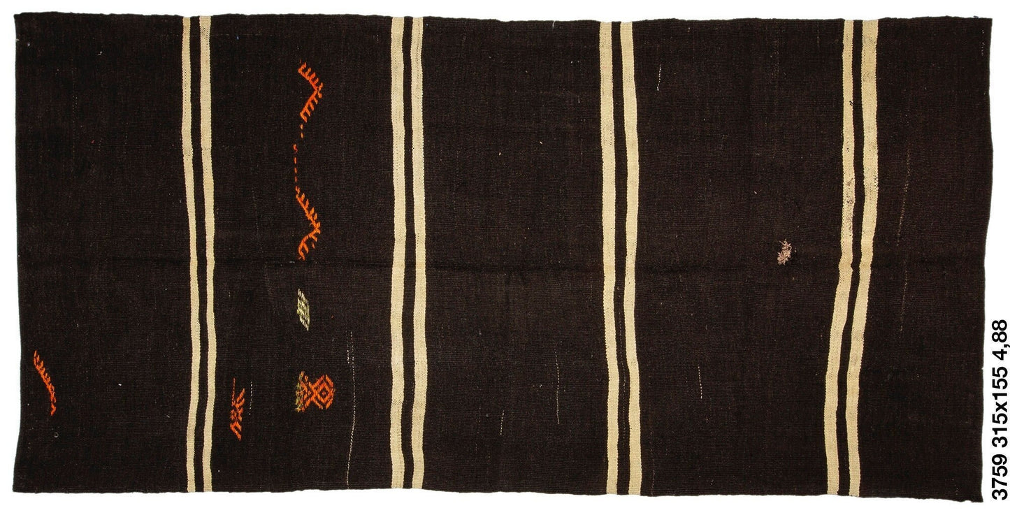 One of a kind Brown Kilim rug, Turkish Vintage Kilim Rug, 5x10 Kilim Rug, Natural rug, Modern rug, Rustic decor ,Entryway rug,3759