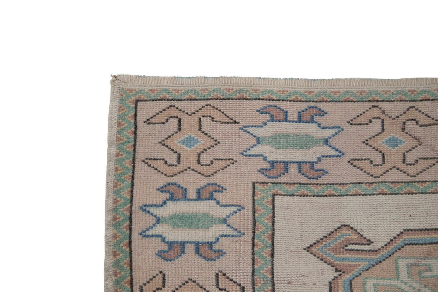 5x7 Rug, Oushak Turkish Vintage Rug, Carpet Area Rug, Coastal Handmade Wool Rug, Bedroom Rug, Tropical Decor, Rug Made in Turkey, 7326