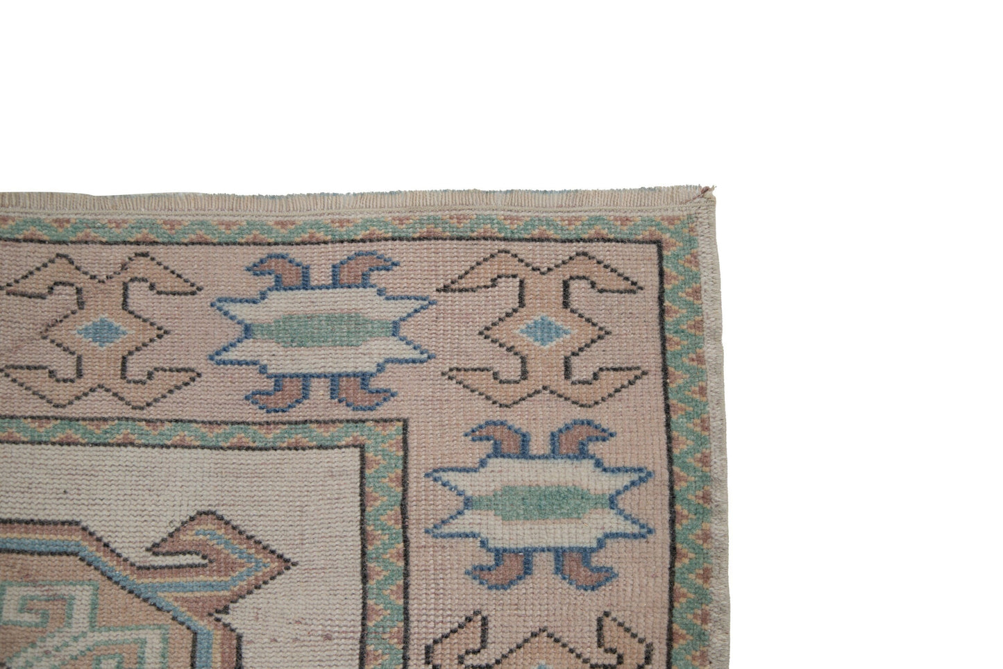 5x7 Rug, Oushak Turkish Vintage Rug, Carpet Area Rug, Coastal Handmade Wool Rug, Bedroom Rug, Tropical Decor, Rug Made in Turkey, 7326