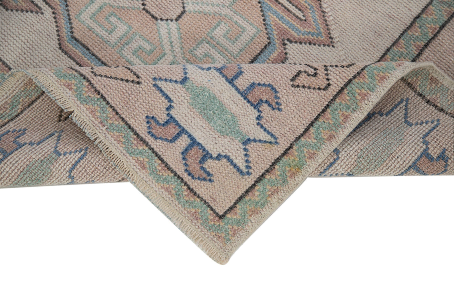 5x7 Rug, Oushak Turkish Vintage Rug, Carpet Area Rug, Coastal Handmade Wool Rug, Bedroom Rug, Tropical Decor, Rug Made in Turkey, 7326