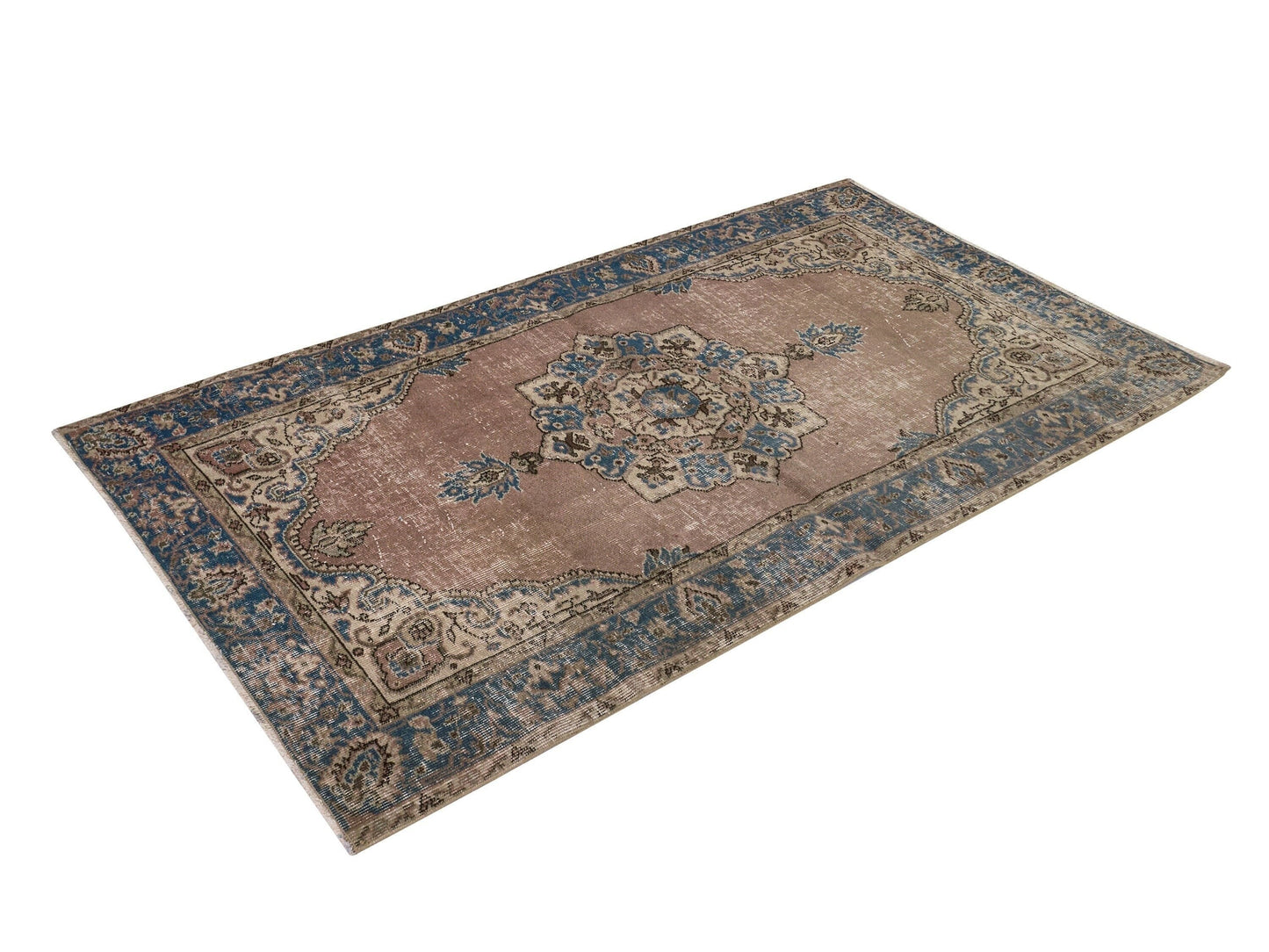 Home Decor Vintage Anatolian Rug , Traditional Oushak Rug , Antique Handmade Turkish Rug , 4x6 Small Vintage Rug , Neutral Rug, 8714