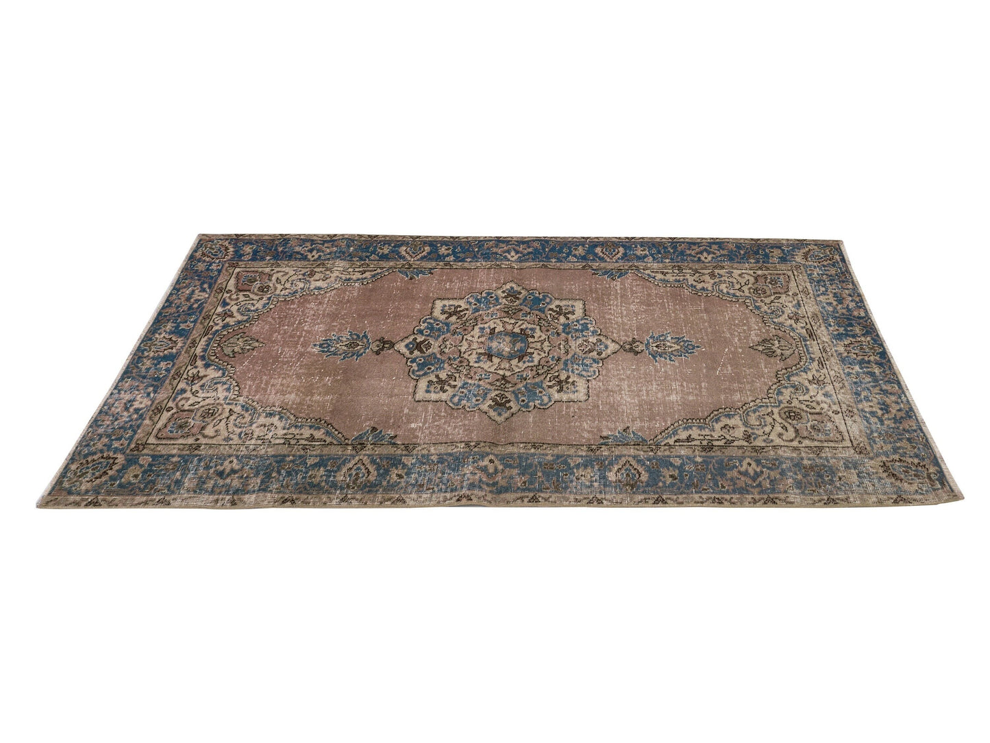 Home Decor Vintage Anatolian Rug , Traditional Oushak Rug , Antique Handmade Turkish Rug , 4x6 Small Vintage Rug , Neutral Rug, 8714