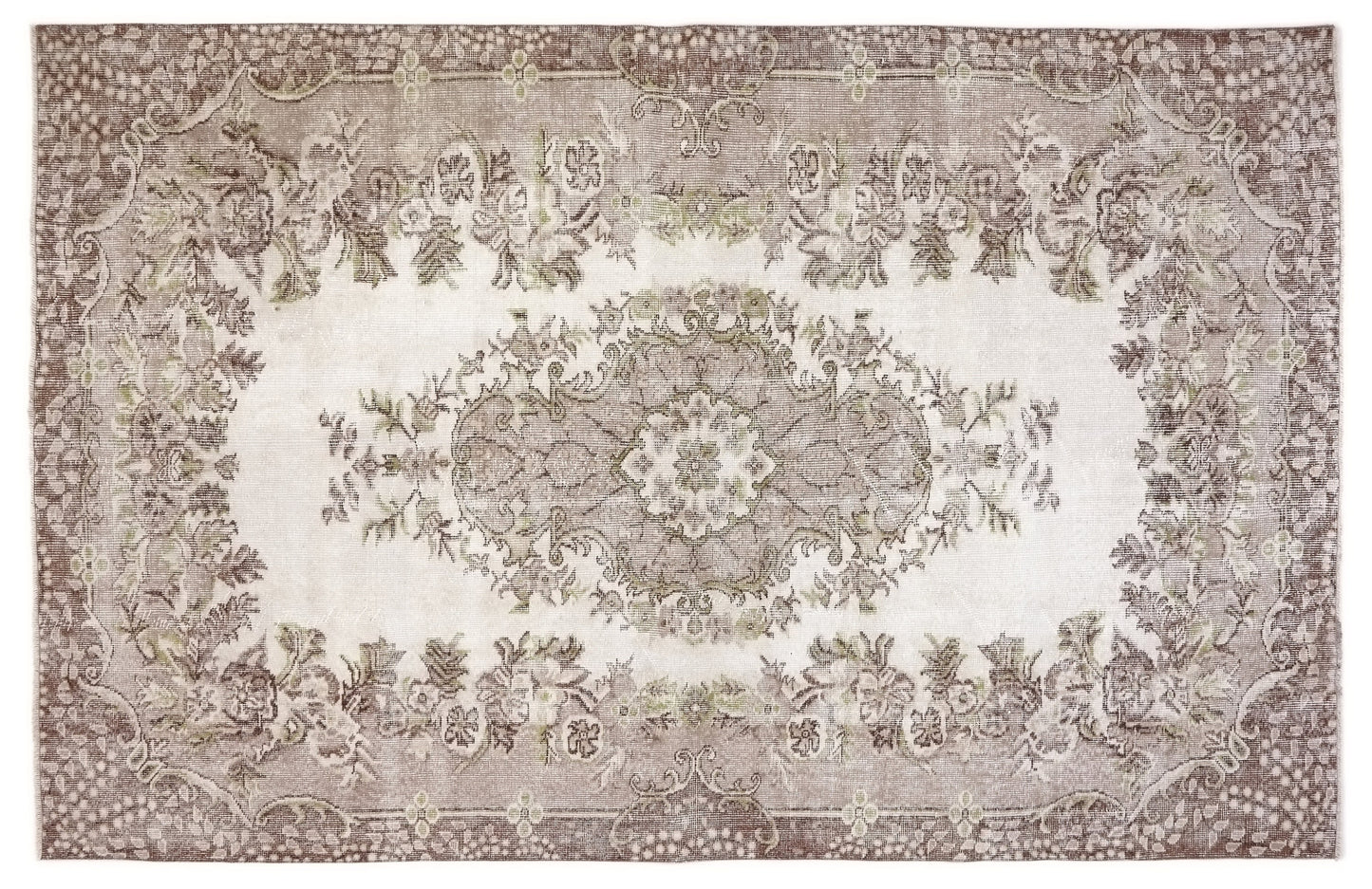 6x9 Neutral Fine Oushak Rug Handmade Floral Turkish rug Area Unique Carpet rug Rug for Bedroom Gift for Housewarming Turkey rug 10311