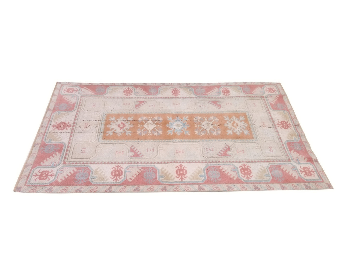 Turkish rug, Oushak rug, Vintage rug, Area rug, Handmade rug, 4x6 Rug, Carpet rug, Beige small rug, Kid room rug, Coastal decor, 10335