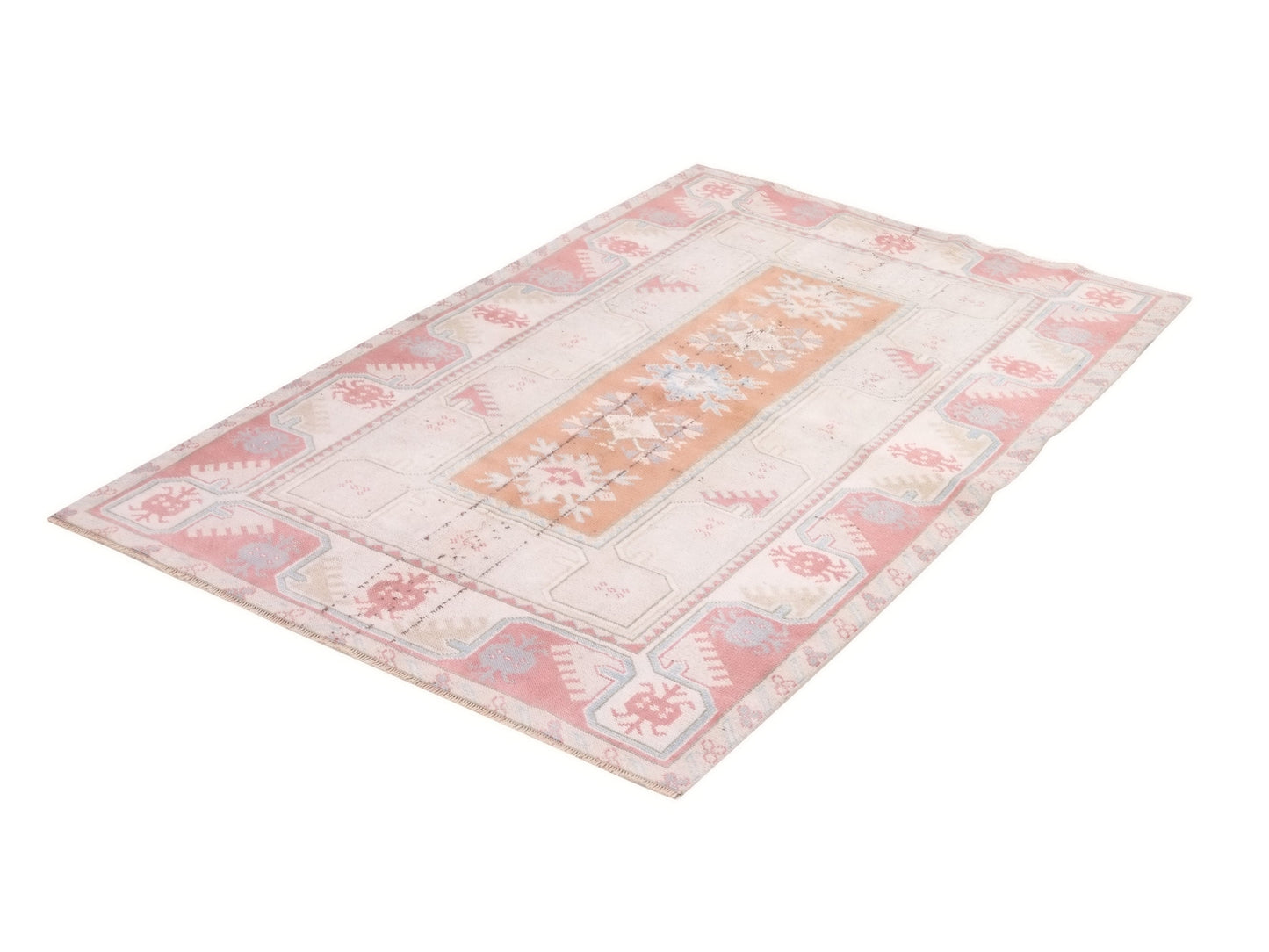 Turkish rug, Oushak rug, Vintage rug, Area rug, Handmade rug, 4x6 Rug, Carpet rug, Beige small rug, Kid room rug, Coastal decor, 10335