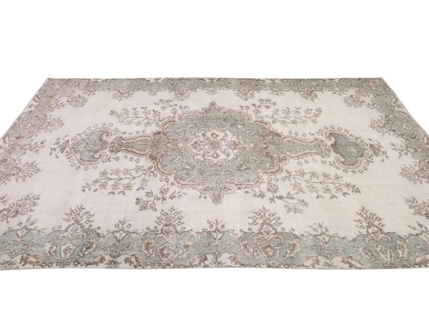 Vintage Rug, Beige rug 6x10, Handmade Rug, Turkish rug, Anatolia rug, Faded rug, Neutral Oushak rug, One of a kind rug,Made in Turkey, 10322