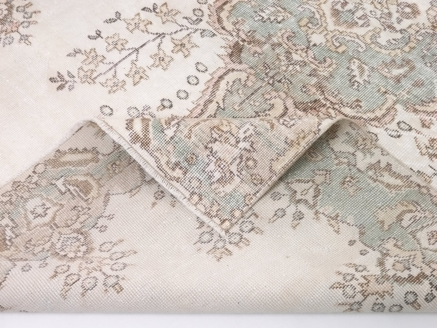 Vintage Rug, Beige rug 6x10, Handmade Rug, Turkish rug, Anatolia rug, Faded rug, Neutral Oushak rug, One of a kind rug,Made in Turkey, 10322