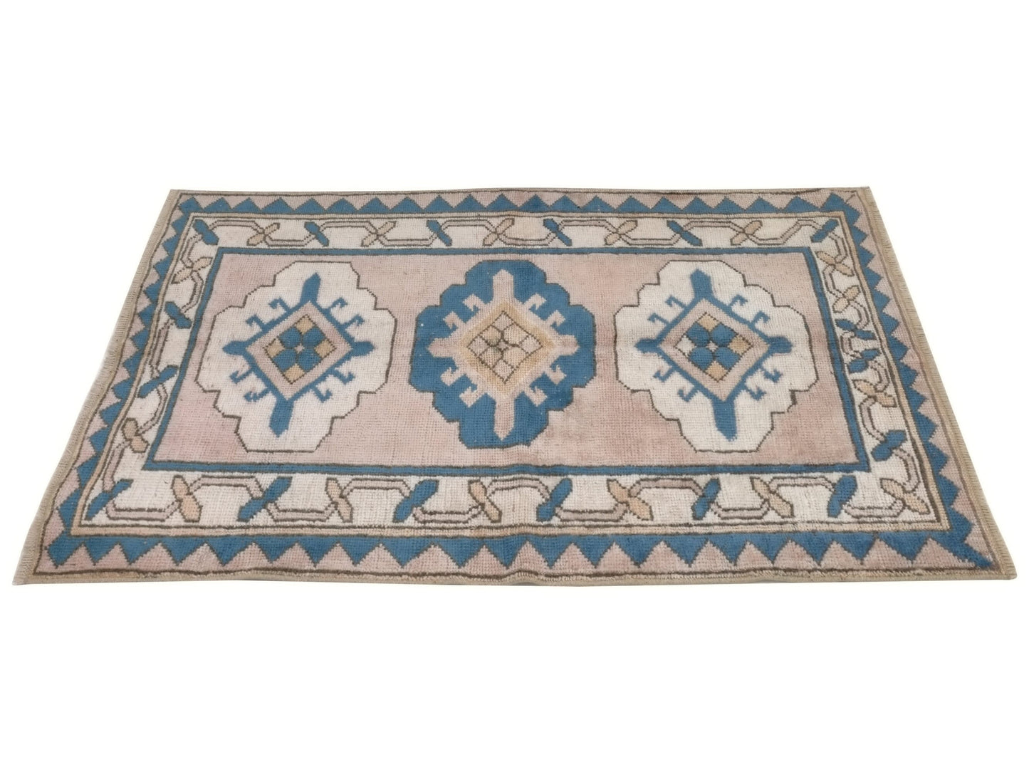 Turkish Rug, Vintage Rug, Small Rug, Mıuted rug, 3x4 Rug, Faded rug, Pink rug 3x4, Anatolia rug, Bedroom rug, Unique rug, Soft rug, 10049