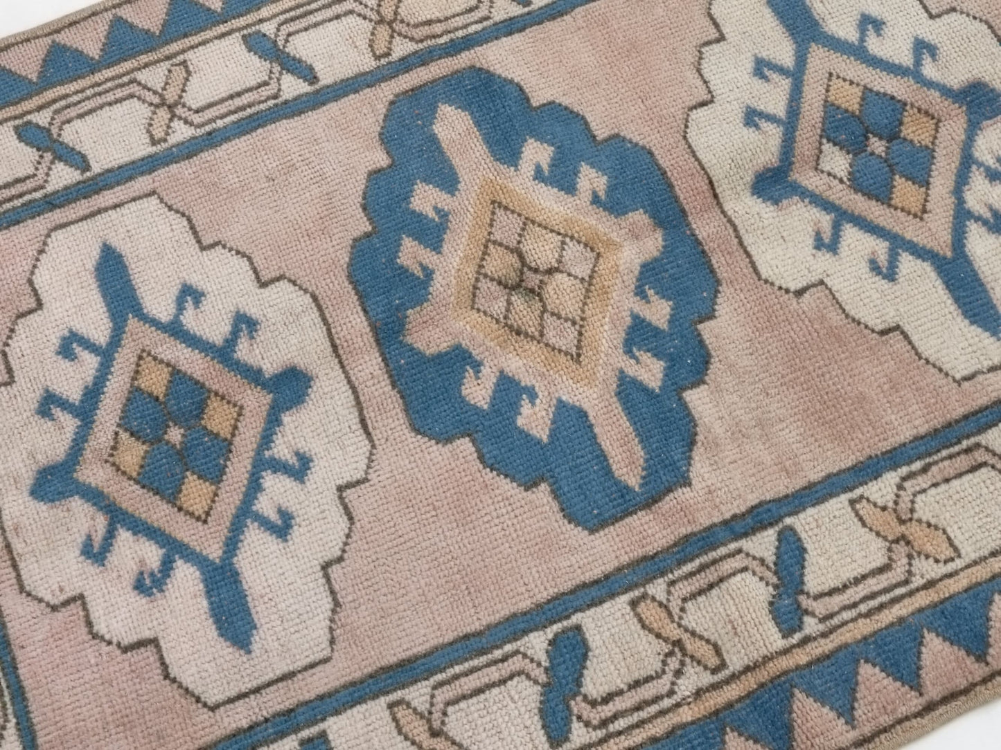 Turkish Rug, Vintage Rug, Small Rug, Mıuted rug, 3x4 Rug, Faded rug, Pink rug 3x4, Anatolia rug, Bedroom rug, Unique rug, Soft rug, 10049