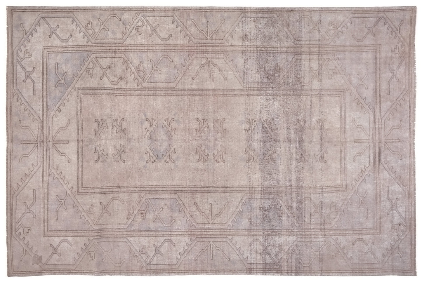 Turkish rug, Oushak rug, Faded rug, Area rug, Vintage rug,7 x10 Rug, Mid-century rug, Muted rug, Beige rug,Made in Anatolia of Turkey, 9987