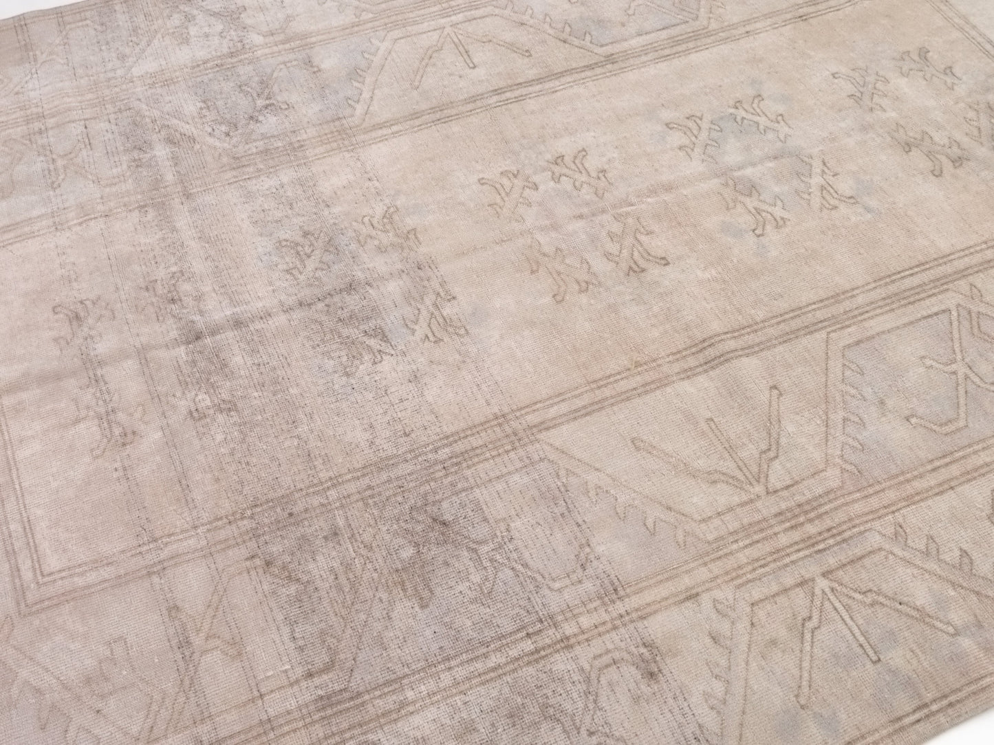 Turkish rug, Oushak rug, Faded rug, Area rug, Vintage rug,7 x10 Rug, Mid-century rug, Muted rug, Beige rug,Made in Anatolia of Turkey, 9987