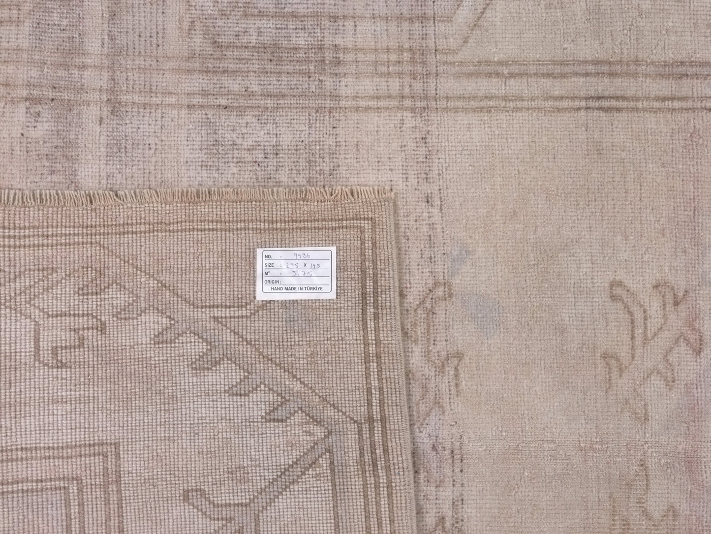 Turkish rug, Oushak rug, Faded rug, Area rug, Vintage rug,7 x10 Rug, Mid-century rug, Muted rug, Beige rug,Made in Anatolia of Turkey, 9987