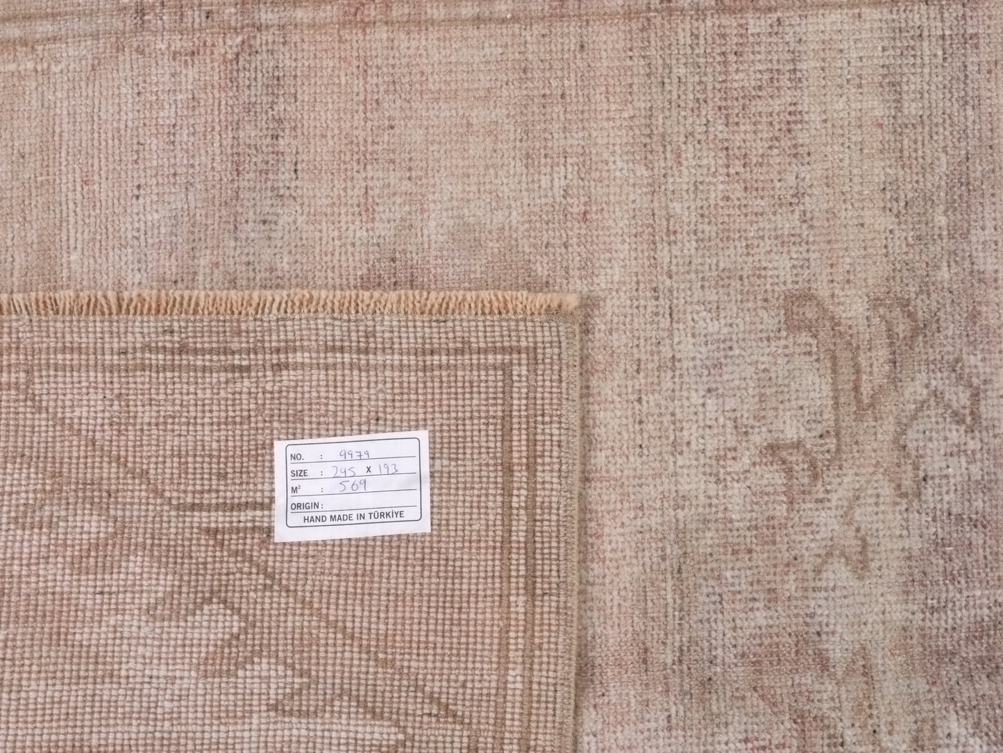 7x10 Beige Faded Oushak Rug, Handmade Turkish Rug, One of a kind Vintage Rug, Carpet rug, Area Rug, Unique rug, Neutral Rug, Fine rug, 9979