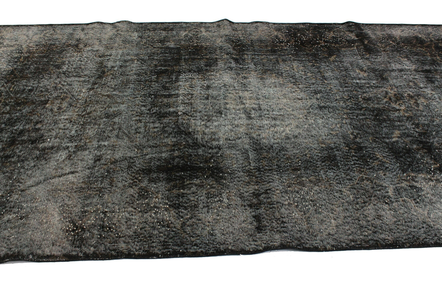 Black Area Vintage Rug 6x9, Turkish Vintage Rug, Distressed Rug, Mid-Century Rug, Over dyed Rug, Black Carpet Rug , 3360