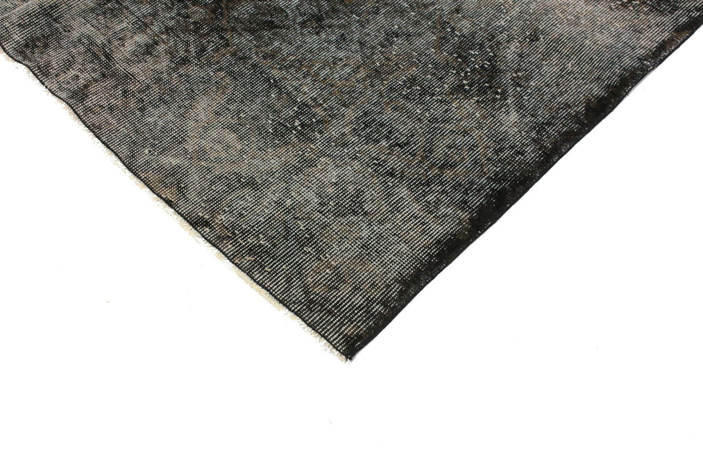 Black Area Vintage Rug 6x9, Turkish Vintage Rug, Distressed Rug, Mid-Century Rug, Over dyed Rug, Black Carpet Rug , 3360