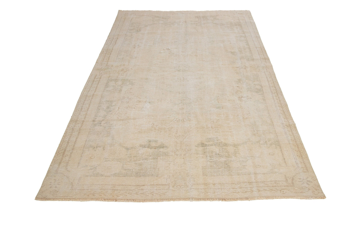Faded Turkish rug, Scandinavian Decor, Area Beige Rug, Oushak rug, Carpet rug, Anatolia rug, Wool rug, Living room rug,6x10 Vintage Rug,7464