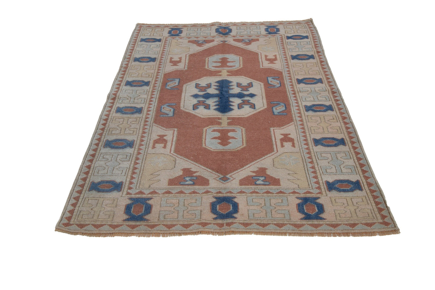 4x6 Turkish rug, Oushak Rug ,Vintage rug 4x6, Small Rug, Neutral rug, Unique rug, Anatolia rug, Area rug 4x6 ,Boho decor, Nursery,7334