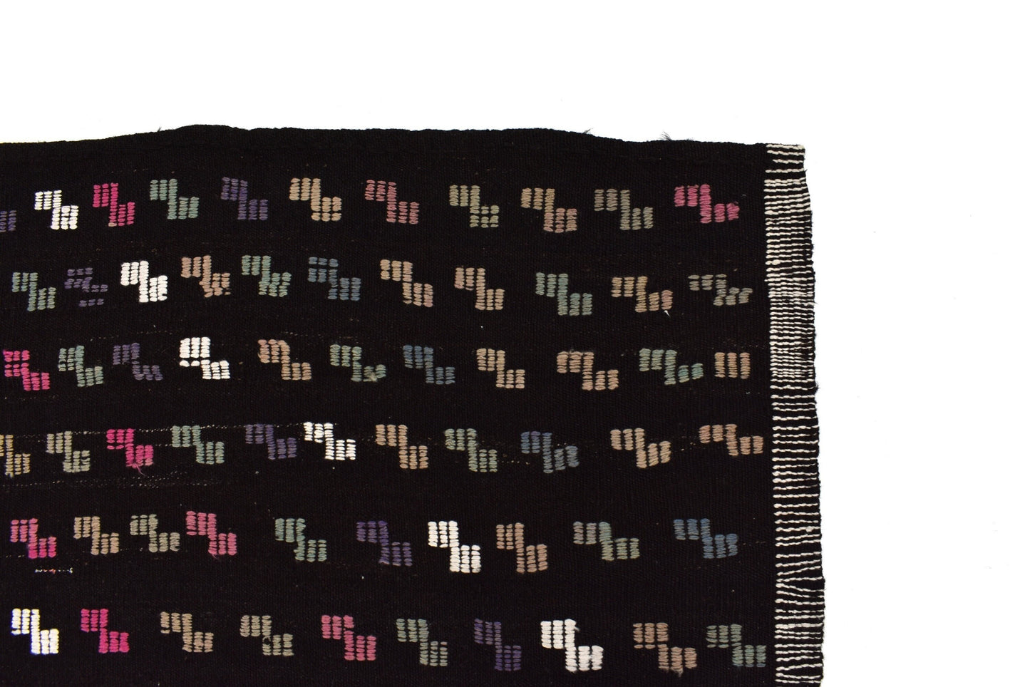 Handmade Kilim Rug, Vintage Antique Kilim Rug, Turkish Black Kilim Rug, Kilim Rug 6x9, Goat Hair Rug, Living Room Rug, Area Kilim Rug, 3149