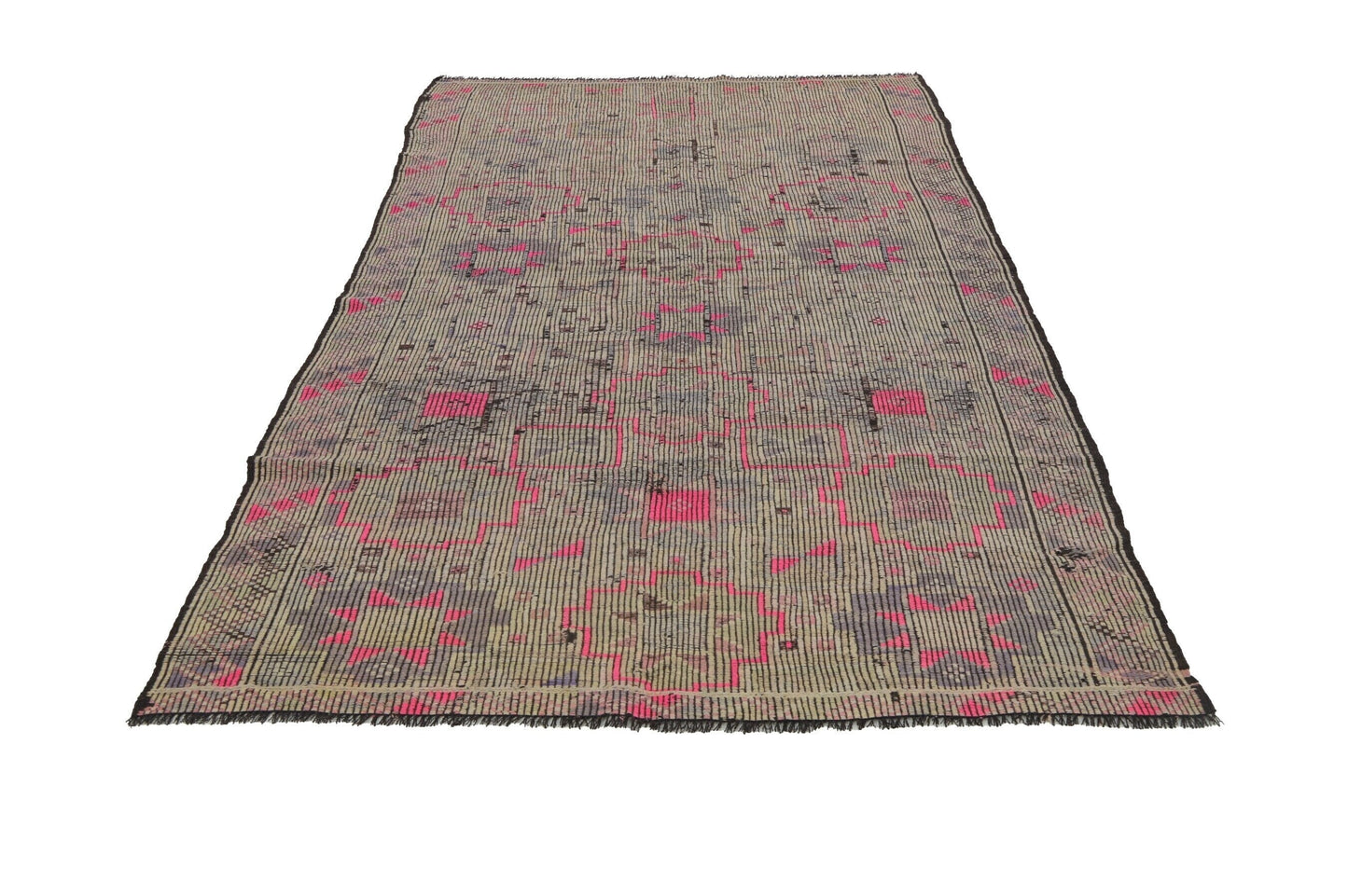 6x10 ,Distressed Pink Vintage Kilim rug,Turkish Kilim rug,Bohemian rug,Eclectic decor,Living room rug,Nursery rug,Area rug,5'6x10'0 ft, 8135