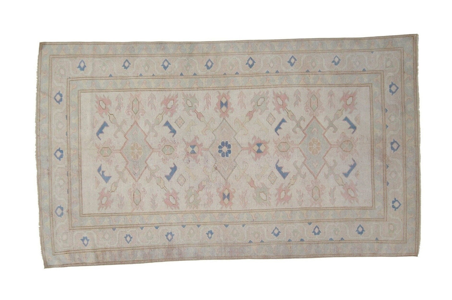Turkish rug Beige, 5x8 Oushak Vintage Turkish Rug, Oushak Carpet, Tropical decor, Bedroom rug ,Living room rug, Carpet rug, Area rug, 7332