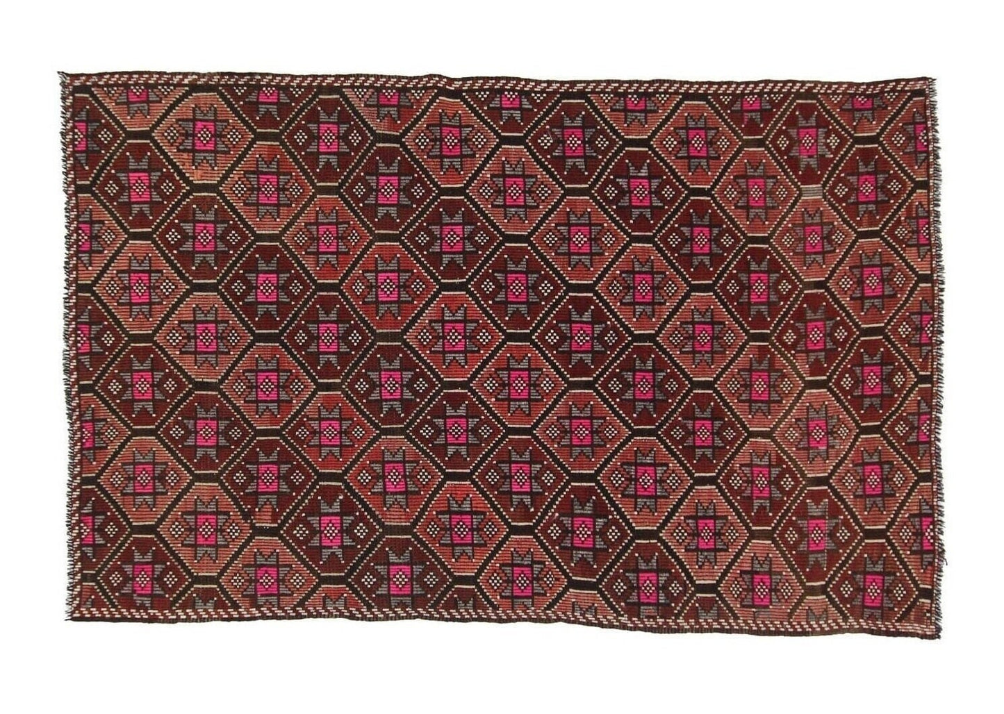 Turkish Anatolia Kilim Rug, Handmade Faded Kilim Rug, Area Kilim Rug, Bohemian Rug, Vintage Eclectic Kilim Rug, Kilim Rug 5x8, 8063