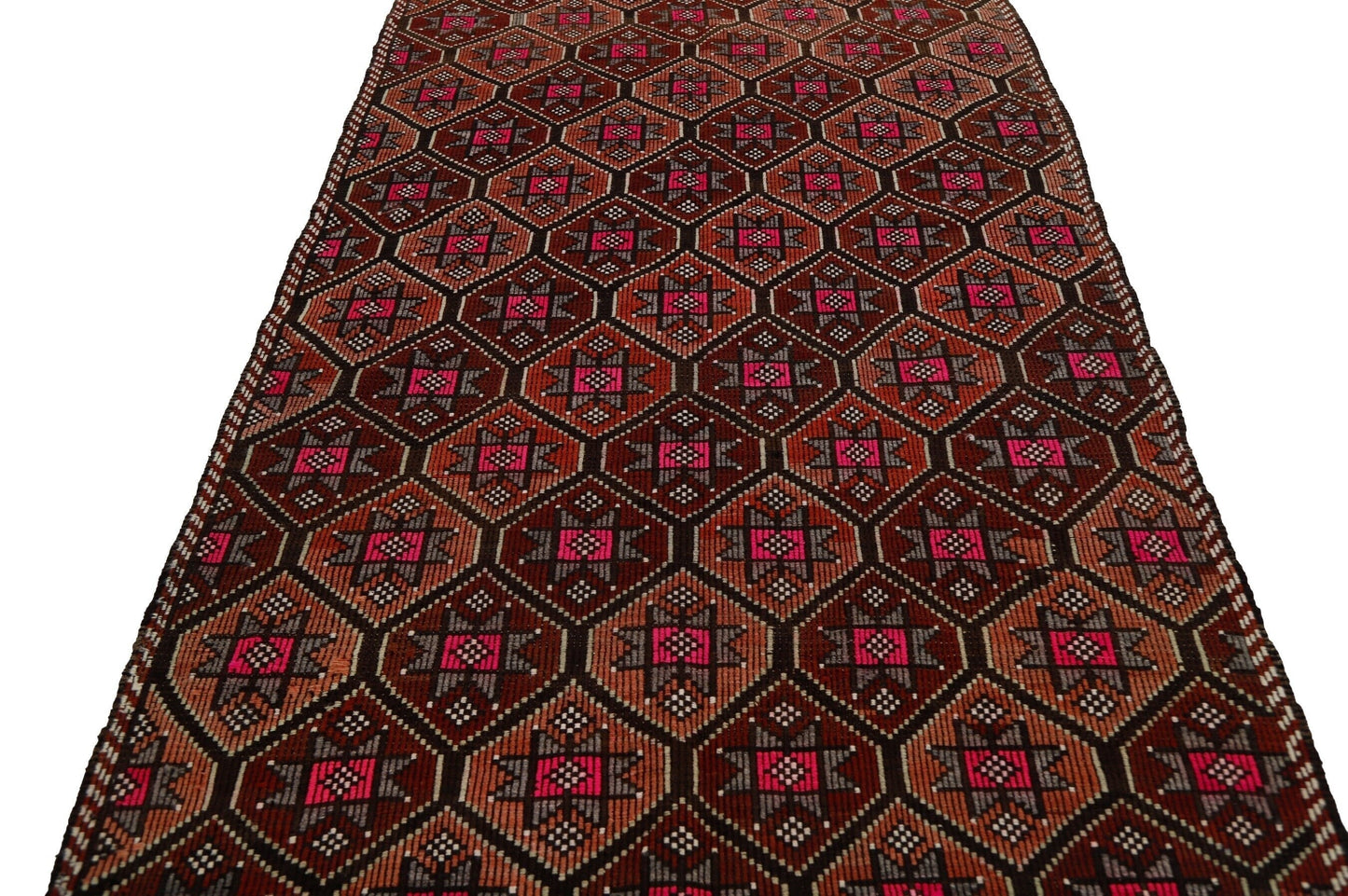 Turkish Anatolia Kilim Rug, Handmade Faded Kilim Rug, Area Kilim Rug, Bohemian Rug, Vintage Eclectic Kilim Rug, Kilim Rug 5x8, 8063