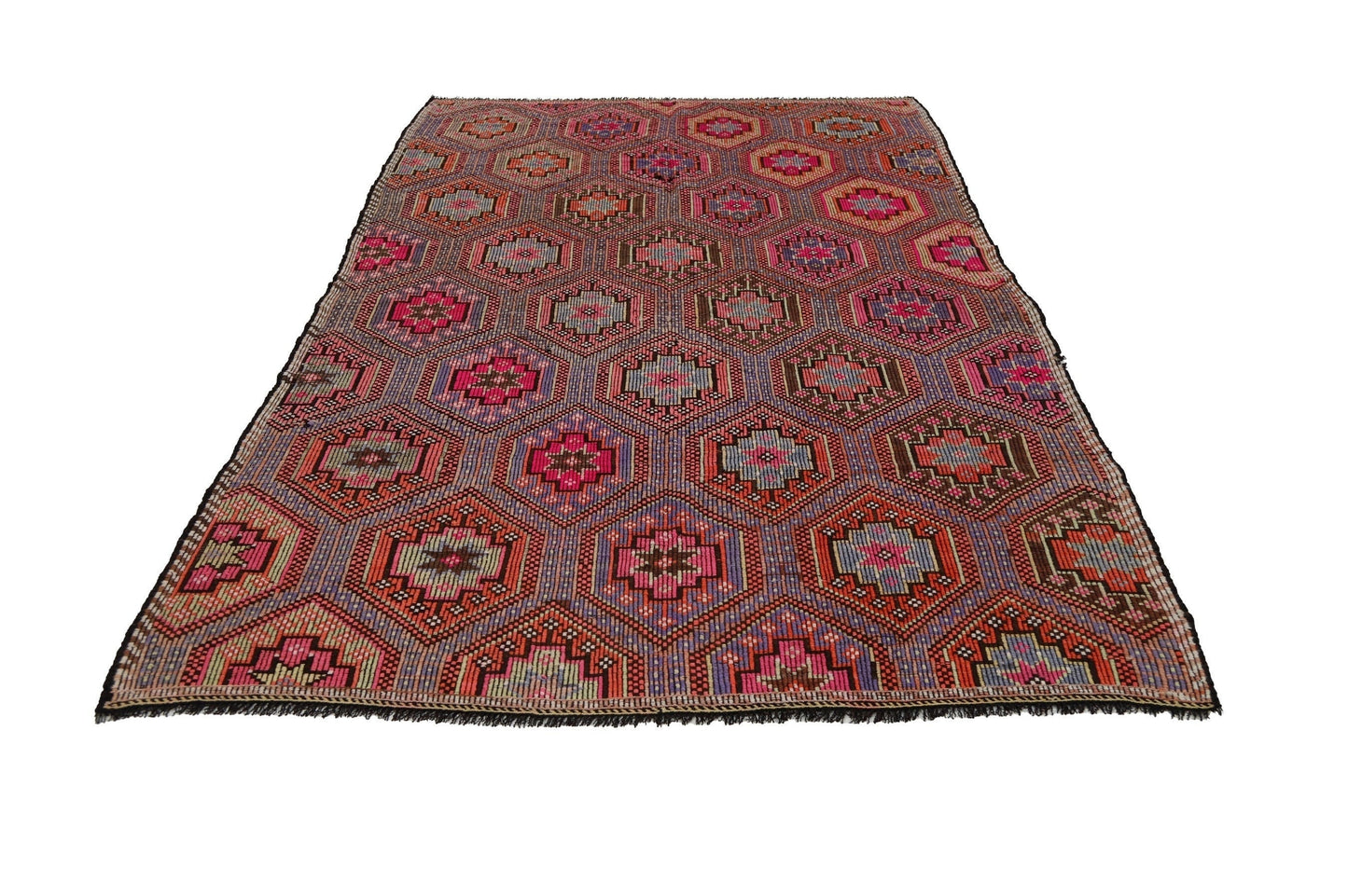 Rug Kilim 6x11, Handmade Muted Kilim Rug, Bohemian Rug, Turkish Eclectic Kilim Rug, Vintage Faded Kilim Rug, Area Kilim Rug, Wool Rug, 8088