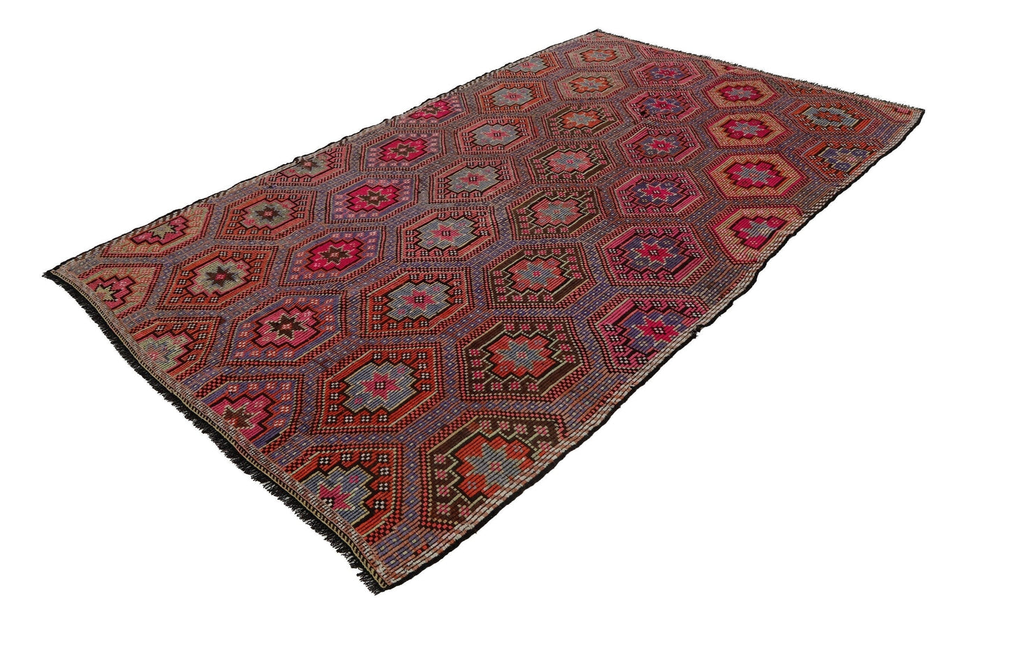 Rug Kilim 6x11, Handmade Muted Kilim Rug, Bohemian Rug, Turkish Eclectic Kilim Rug, Vintage Faded Kilim Rug, Area Kilim Rug, Wool Rug, 8088