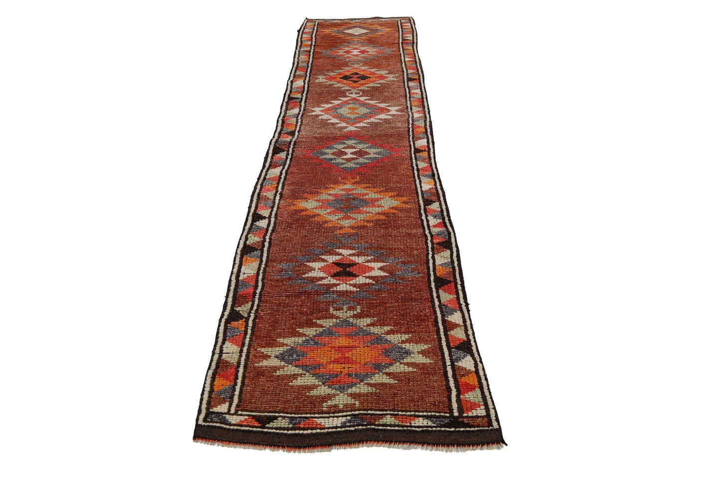 3x13 Rug runner, Turkish runner ,Oushak runner, Vintage runner, Aztec rug, Floor runner rug, Old rug, Oriental rug, Stair rug,7212