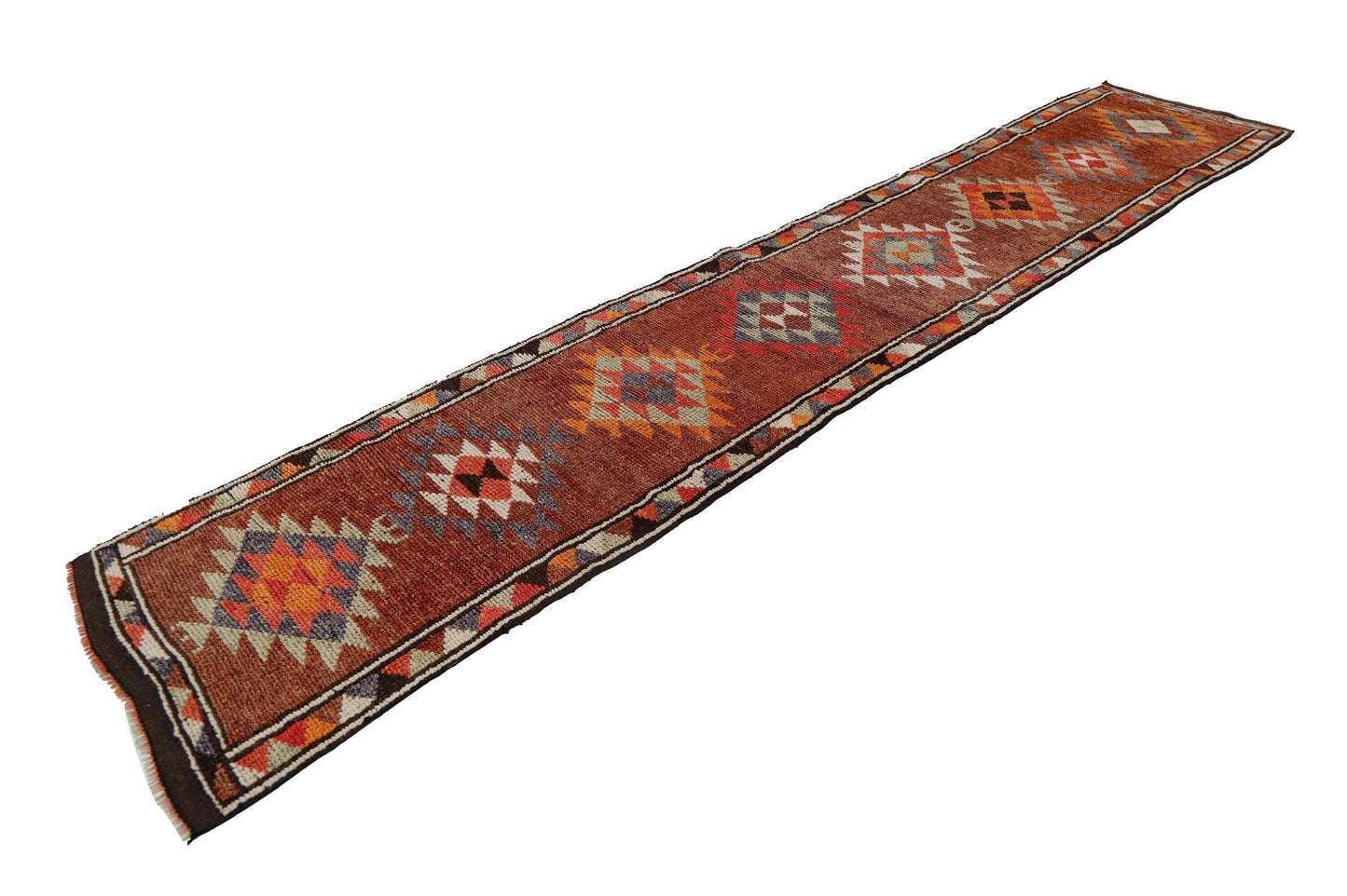 3x13 Rug runner, Turkish runner ,Oushak runner, Vintage runner, Aztec rug, Floor runner rug, Old rug, Oriental rug, Stair rug,7212