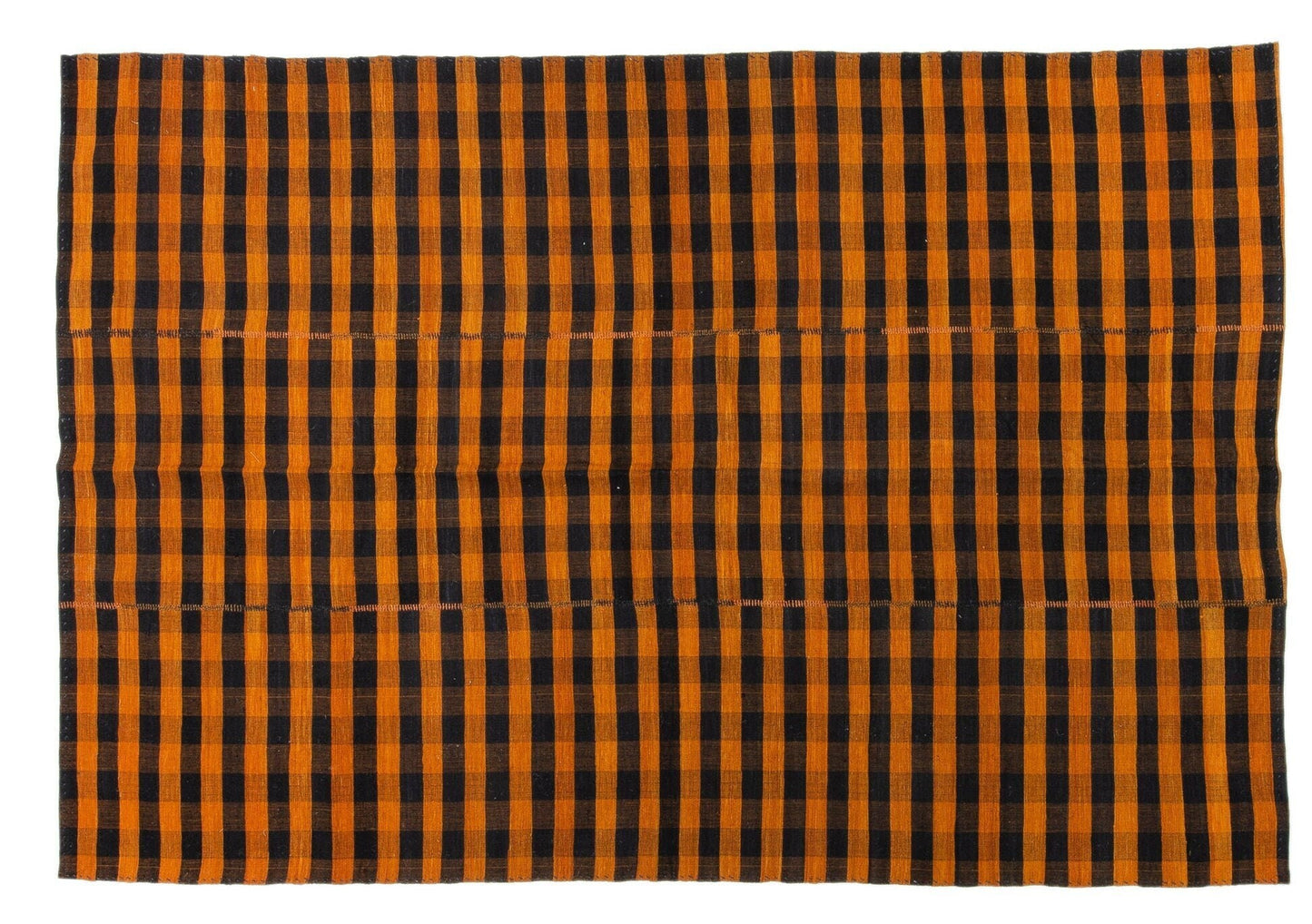 Kilim Rug 5x8, Vintage Plaid Kilim Rug, Area Flat Weave Kilim Rug, Handmade Striped Kilim Rug, Turkish Bohemian Kilim Rug, Office Rug, 5575