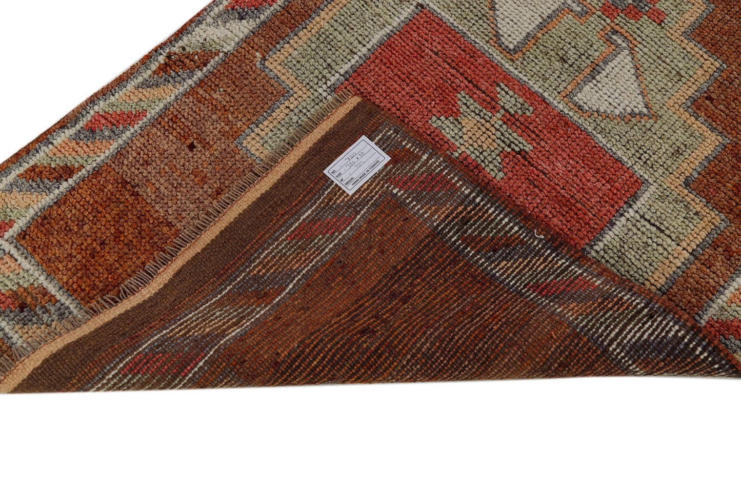 Muted Turkish runner Rug, Oushak runner, Vintage runner, Rug runner, 3x13 Rug Runner, Oriental rug ,Shabby chic ,Floor runner, 7213