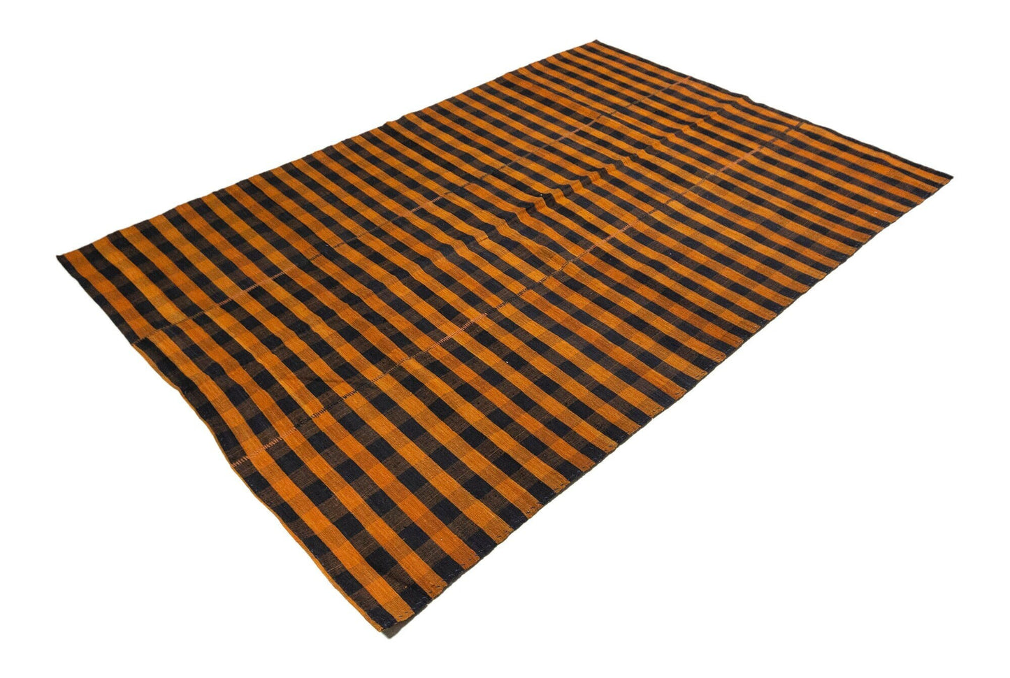 Kilim Rug 5x8, Vintage Plaid Kilim Rug, Area Flat Weave Kilim Rug, Handmade Striped Kilim Rug, Turkish Bohemian Kilim Rug, Office Rug, 5575