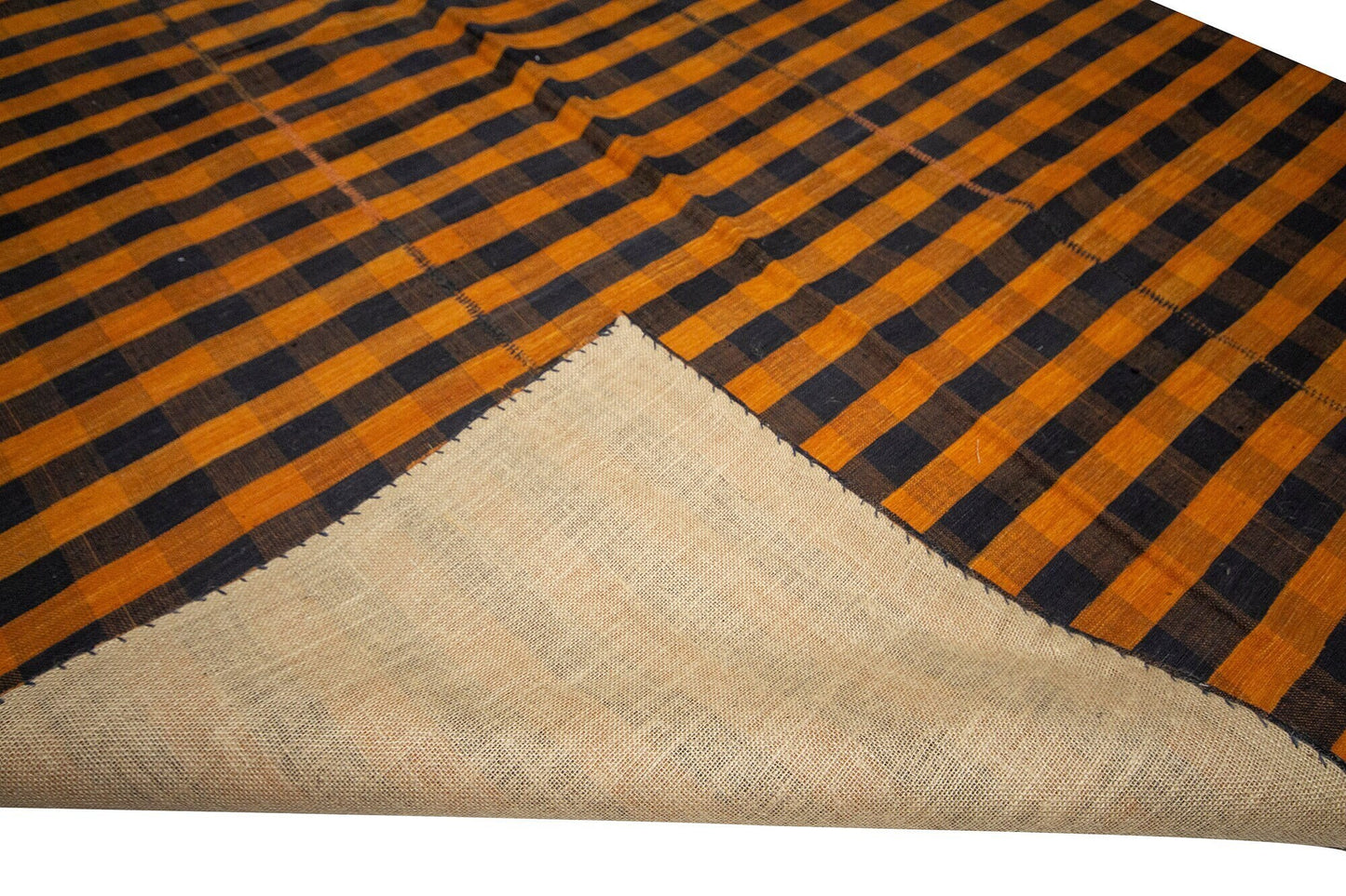 Kilim Rug 5x8, Vintage Plaid Kilim Rug, Area Flat Weave Kilim Rug, Handmade Striped Kilim Rug, Turkish Bohemian Kilim Rug, Office Rug, 5575