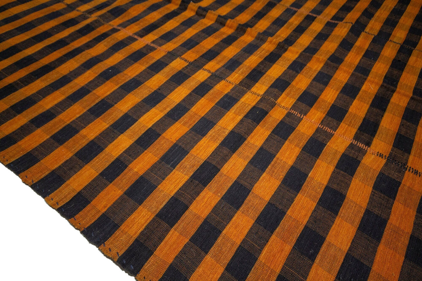 Kilim Rug 5x8, Vintage Plaid Kilim Rug, Area Flat Weave Kilim Rug, Handmade Striped Kilim Rug, Turkish Bohemian Kilim Rug, Office Rug, 5575