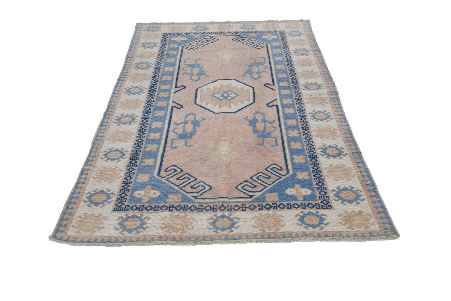 Faded rug ,Area rug, Turkish rug, Oushak rug, Vintage rug, Carpet rug, Boho Rug, Neutral rug, 5x7 Turkish rug, Living room Rug, 7748