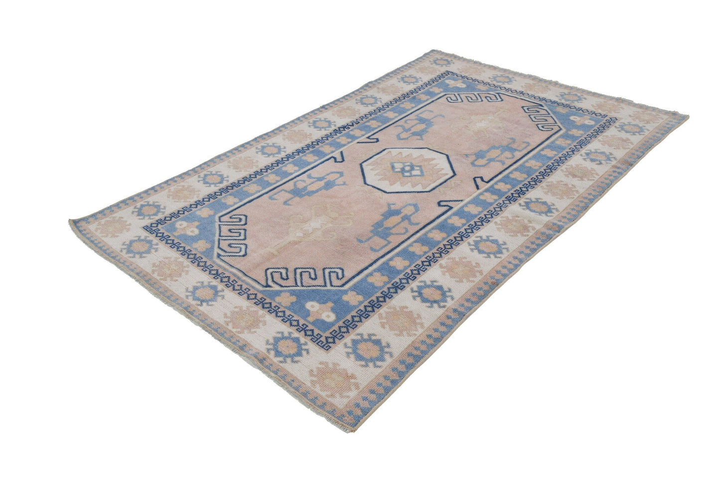 Faded rug ,Area rug, Turkish rug, Oushak rug, Vintage rug, Carpet rug, Boho Rug, Neutral rug, 5x7 Turkish rug, Living room Rug, 7748