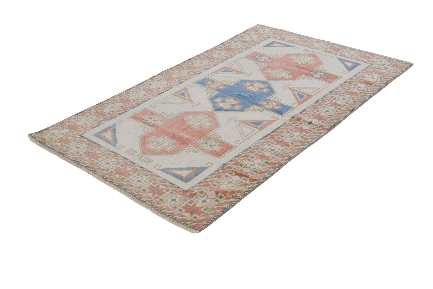 4x7 Turkish Oushak Vintage Rug, Carpet Area Eclectic Rug,, Handmade Nursery Fine rug, Faded rug ,Anatolia rug, Turkey rug, 7743