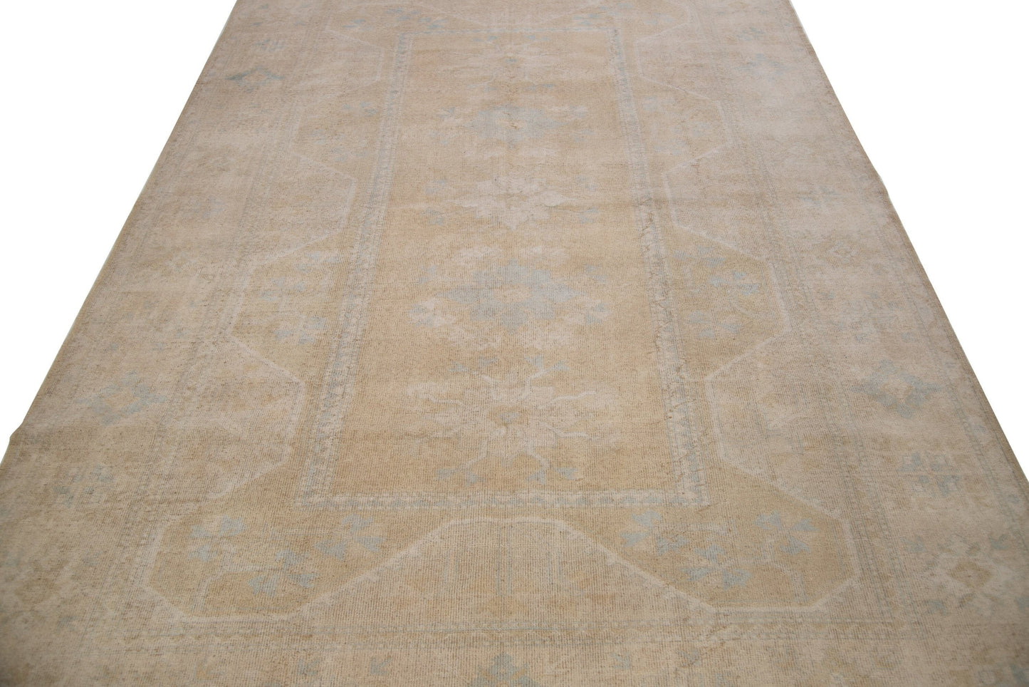 7x10 Turkish rug, Beige Wool Area Rug, Oushak rug ,Vintage rug ,Beige rug 7x10, Handmade Carpet rug, Farmhouse decor, Living room rug, 7729
