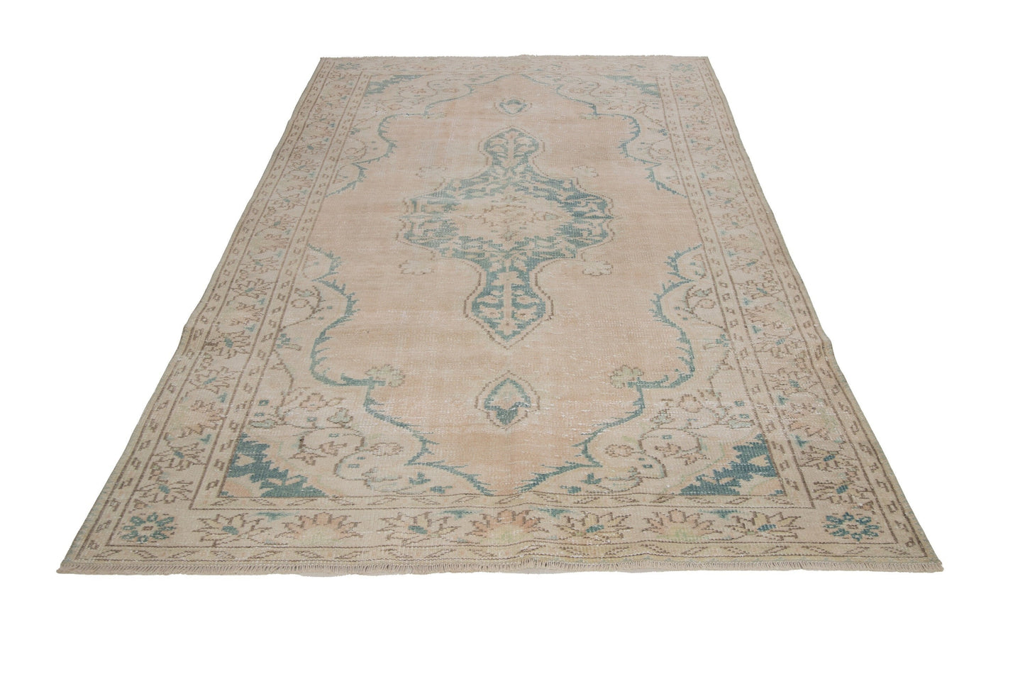 Turkish Rug, Oushak Rug, Vintage rug, Muted rug, Carpet rug,Area rug, Faded rug, Floor rug, Pastel rug, Beige rug 6x9 , Neutral rug,7723