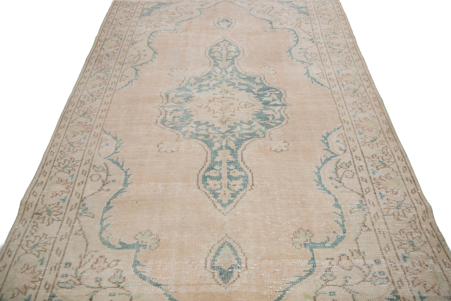 Turkish Rug, Oushak Rug, Vintage rug, Muted rug, Carpet rug,Area rug, Faded rug, Floor rug, Pastel rug, Beige rug 6x9 , Neutral rug,7723