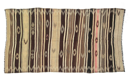 Handmade Kilim Rug, Vintage Kilim Rug, Turkish Eclectic Kilim Rug, Rug Kilim, Area Faded Kilim Rug, Living Room Rug, Kilim Rug 5x10, 6047