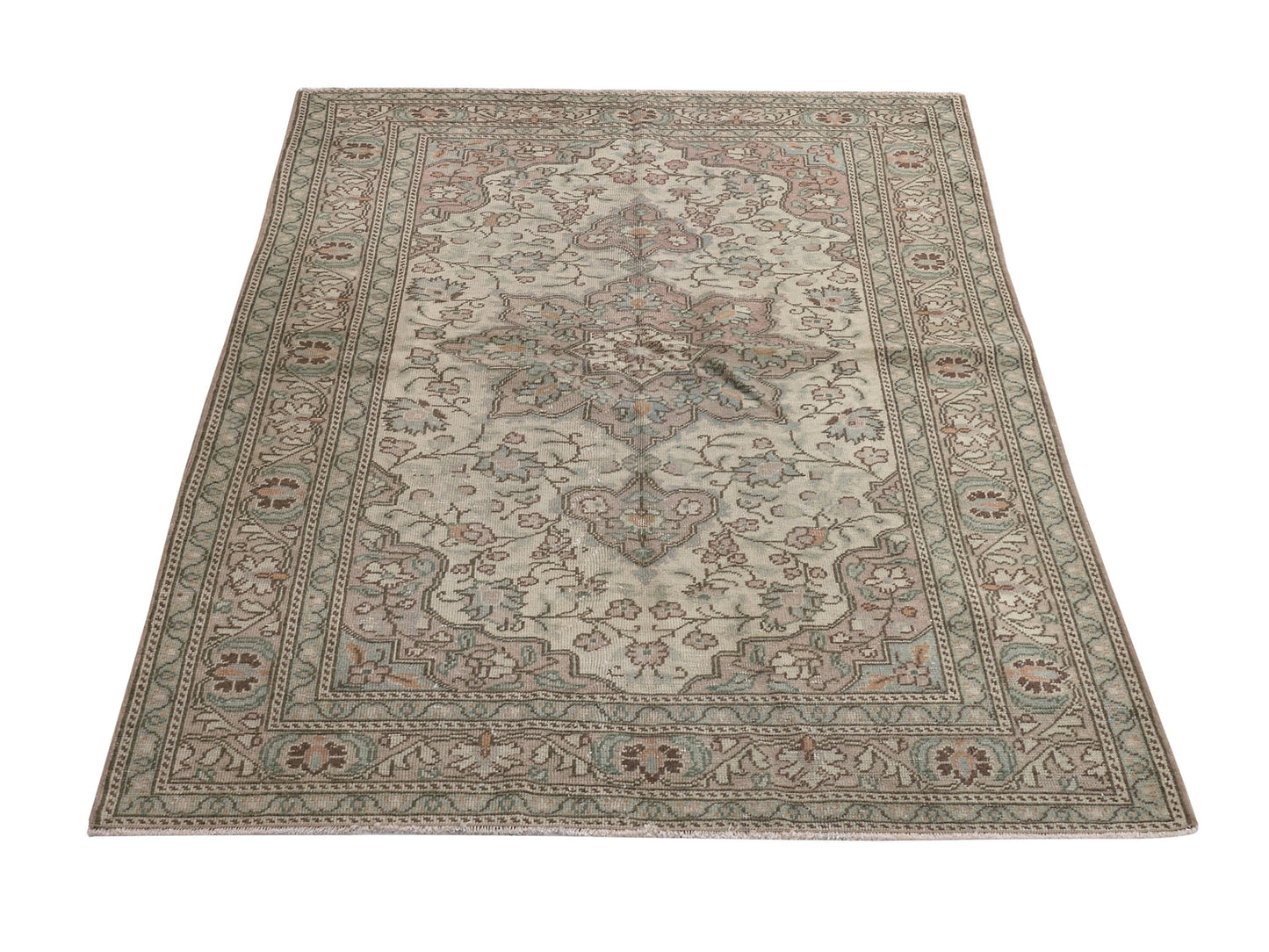Faded Turkish Oushak Rug, Muted Rug, 4x6 Vintage Carpet rug,Handmade Anatolian rug, Anatolia rug, Wool rug, Bohemian decor, Office rug, 8671