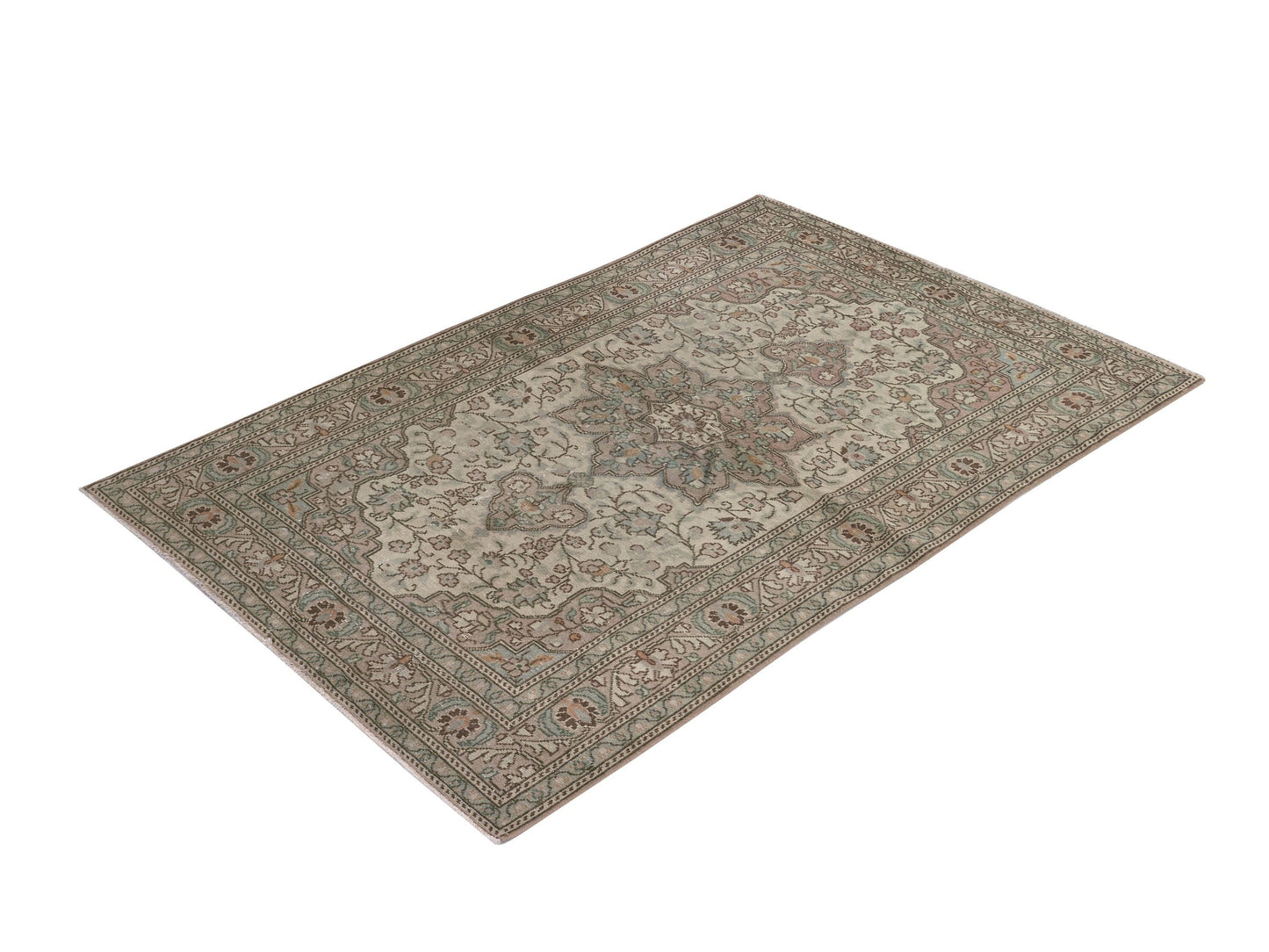 Faded Turkish Oushak Rug, Muted Rug, 4x6 Vintage Carpet rug,Handmade Anatolian rug, Anatolia rug, Wool rug, Bohemian decor, Office rug, 8671