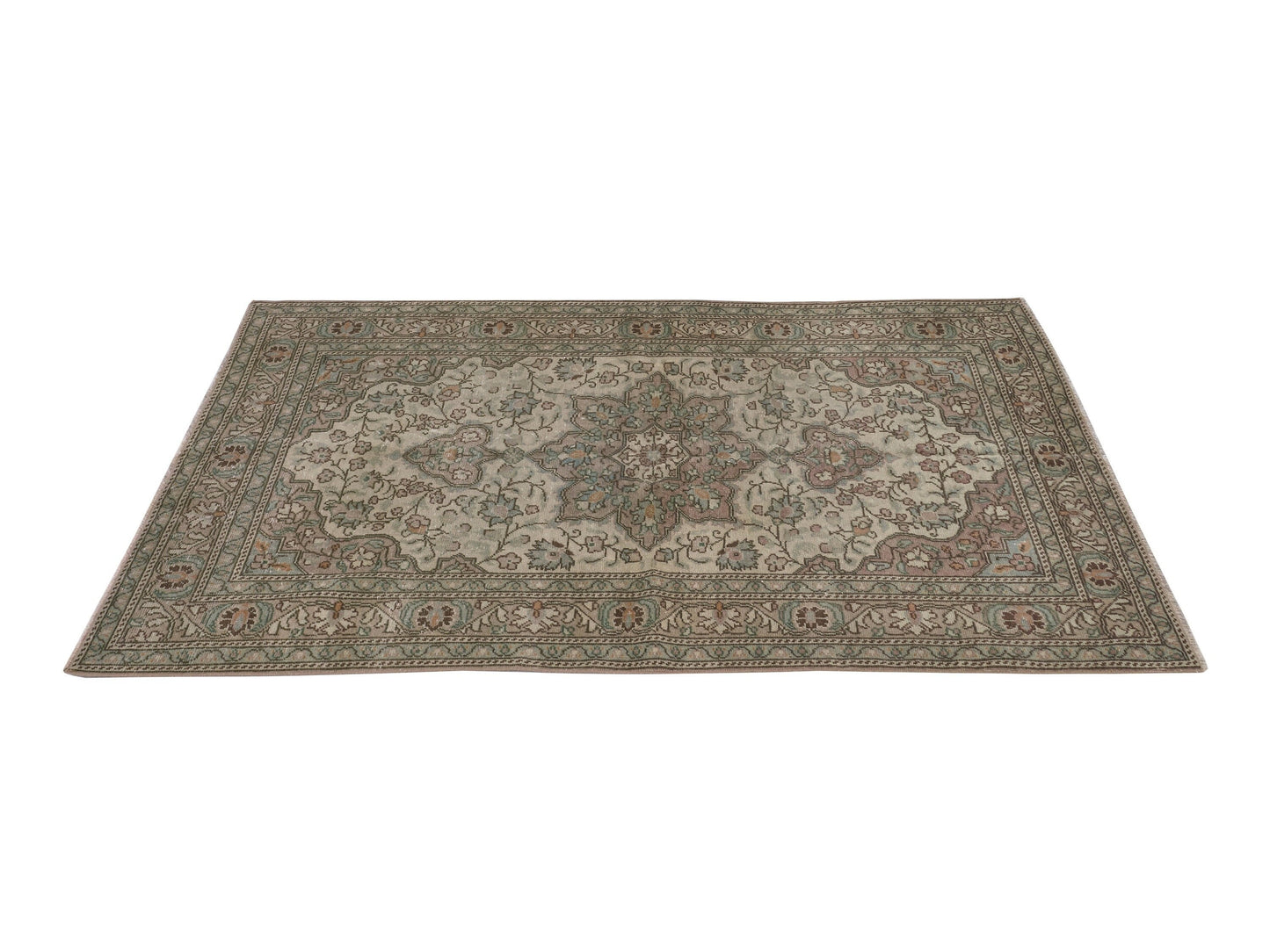 Faded Turkish Oushak Rug, Muted Rug, 4x6 Vintage Carpet rug,Handmade Anatolian rug, Anatolia rug, Wool rug, Bohemian decor, Office rug, 8671